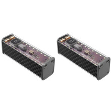 2X Caixa de Banco de Energia Faça Você Mesmo com 8 Slots 18650 de 22,5 W, Carregamento Rápido, Display Digital de Capacidade, Armazenamento de