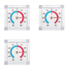 3X Janela Interior Exterior Parede Jardim Casa Graduada Medição de Disco Temperatura Termômetro Doméstico Suprimentos