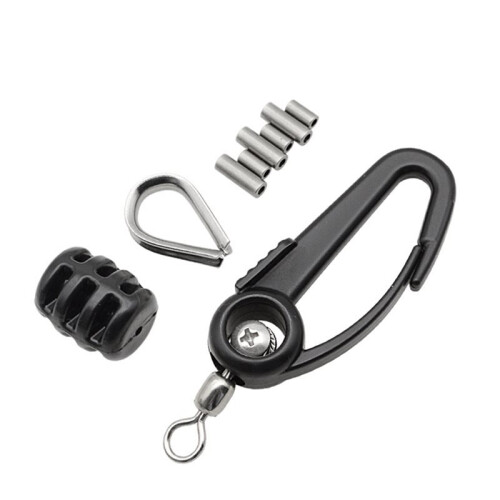 2X Downrigger Cable Terminator Kit, Complete Set with Swivel Snaps, Thimble, Soft Stop Bumper & Crimp Sleeves 2