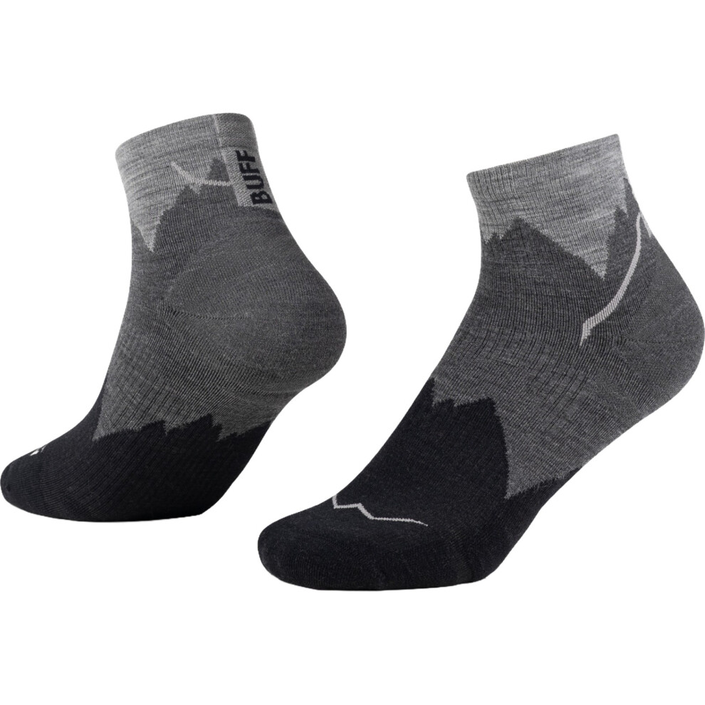 Buff (S, Black) Merino Lightweight Hiking Crew Socks