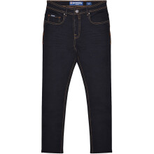 (34S, Black) Lambretta Mens Stafford Slim Fit Skinny Denim Trousers Jeans