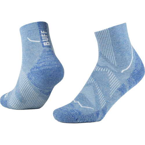 Buff (XL, Washed Blue) Buff Dryflx Breathable Running Ankle Socks