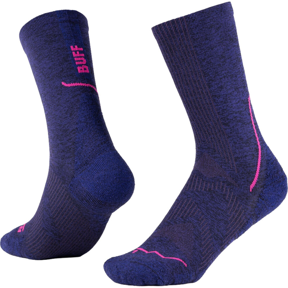 Buff (S, Ultramarine) Dryflx Urban Running Crew Socks