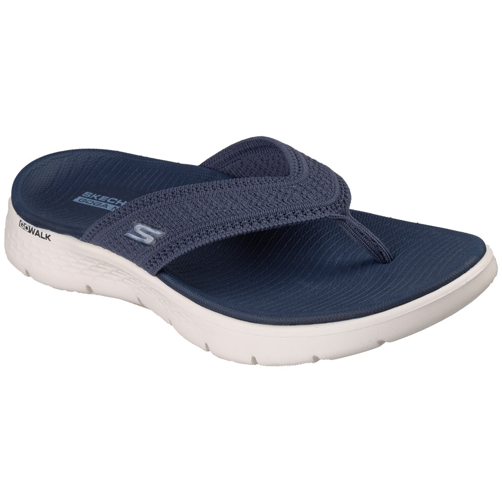 Skechers (6 Uk, Navy Textile) Womens Go Walk Flex Holly Flip Flops