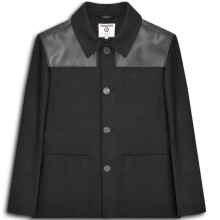 (L, Black) Lambretta Mens Donkey Jacket Vintage Coat Mod Outdoor Warm Winter Retro Scooter