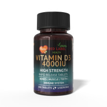 Vitamin D3 4000IU 365 Tablets for Immune, Bone & Skin Health Support