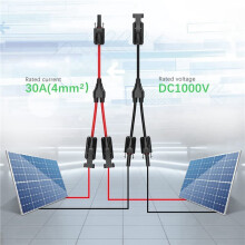 8X Zonne-Y-Tak Kabelconnectoren, Zonnekabel Parallelle Adapter in Paar voor Zonnepaneel, Kabel-Draadplug-Toolkit