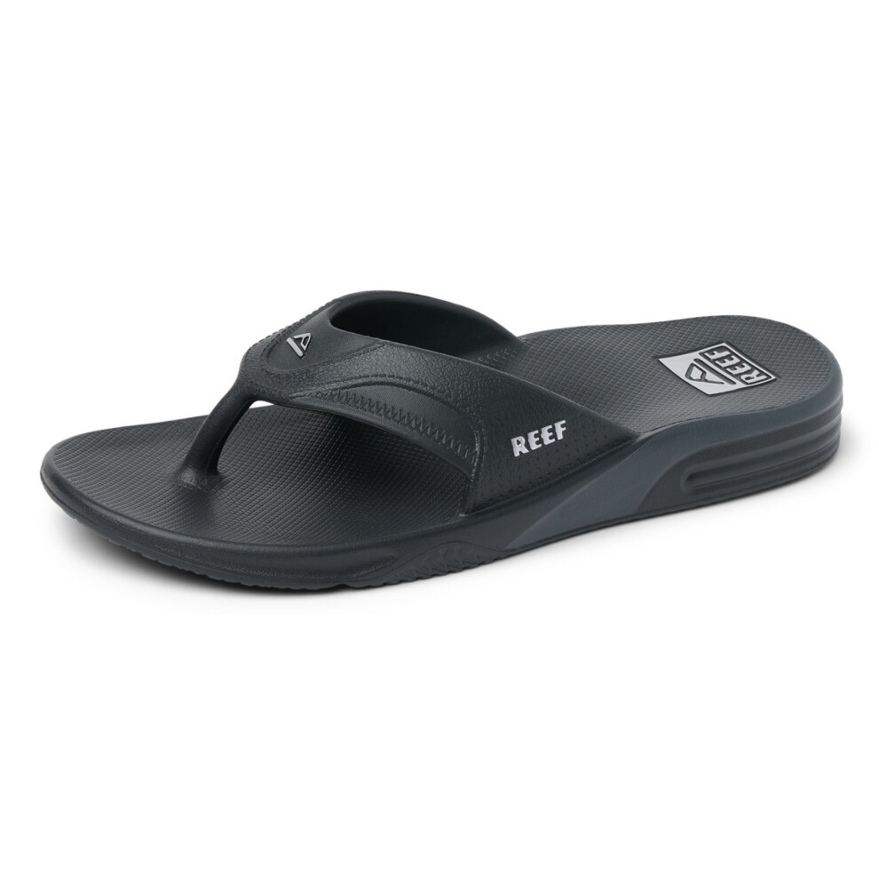 Reef (8 Uk, Black/Silver) Mens Fanning H20 Water Friendly Flip Flops