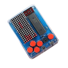 Game Console Production Kit DIY 51 Single-Chip Children Soldering Electronic Machine Game Set Color: Round-Red Light