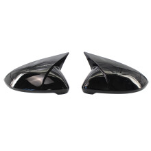 1 Pair Boat Mirror Cover Side Wing Rear View Mirror Case Covers Bright Black for 7 MK7 7.5 I R GTE GTD 2013-2018