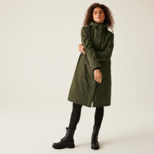 (10, Dark Khaki) Regatta Womens Yarli Waterproof Longling Long Length Jackets Coats