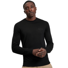 (XL, Black) Ben Sherman Mens Merino Crew Neck Knitwear Jumper