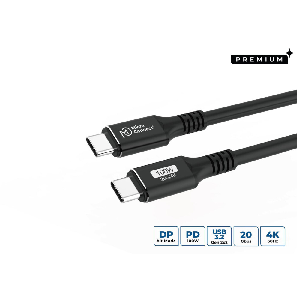 Microconnect Usb-C To Usb-C Cable 6M Premium 100W 20Gbps 4K60hz 5715063641965