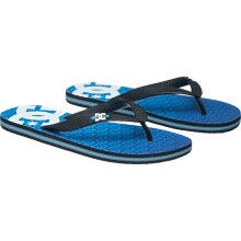 (UK 9, Blue Print) DC Shoes Mens Spray Graffik Summer Beach Pool Sandals Thongs Flip Flops