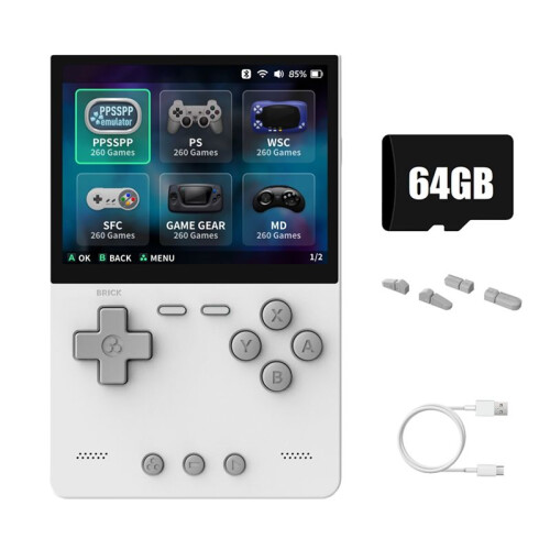 BRICK Handheld Game Console Draagbare Linux Videogame Console 64G 3.2inch 1024x768 IPS Scherm Retro Game Controller B