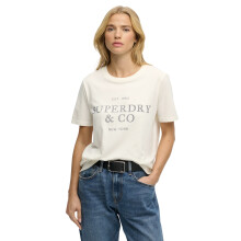 (16, Cream) Superdry Womens Luxe Casual Relaxed Short Sleeve T-Shirt