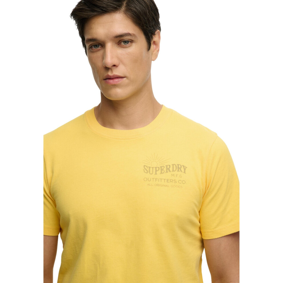Superdry (M, Daffodil Yellow) Mens Outdoors Mountain Short Sleeve T-Shirt