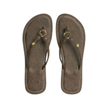 (5 - 6 UK, Fudge Brown) Superdry Womens Faux Leather Braided Flip Flops
