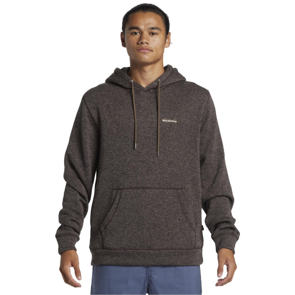 Quiksilver (S, Canteen Heather) Mens Keller Pullover Hoodie Sweatshirt Jumper Hoody Warm