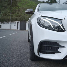 4PCS Front Bumper Fog Light Grille Trim Cover Decoration for-- E Class AMG E43 E63 W213 2016-2020