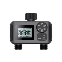 2-Way Programmable Watering Timer for Greenhouse, Lawn Automatic Hose Tap Irrigation System with Drip Controller Valve B