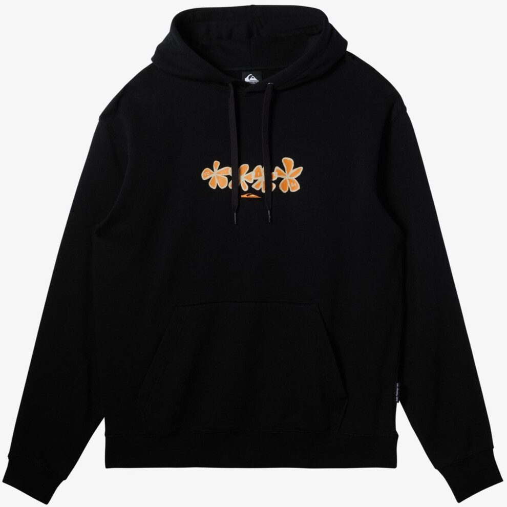 Quiksilver (M, Black) Mens Graphic Pullover Hoodie