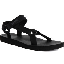(12 UK, Black) Regatts Mens Vendeavour Hook & Loop Strappy Outdoor Walking Hiking Sandals