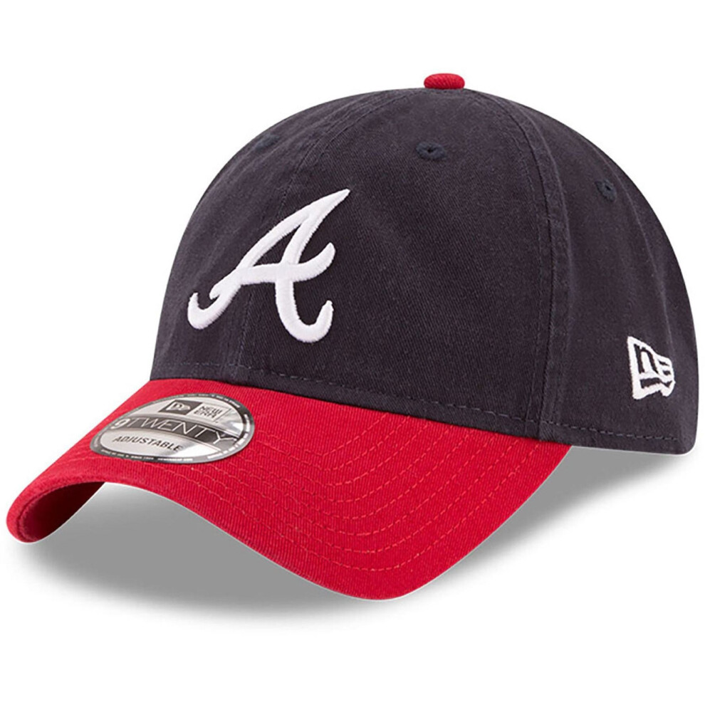 New Era Mens 9Twenty Atlanta Braves Baseball Cap - Navy