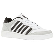(UK 12, White/Grey/Black) K-Swiss Mens Court Palisades Trainers