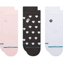 (S, Pink) Stance Womens Hearts Lowrider 3 Pack No Show Socks