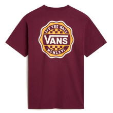 (S, Burgundy) Vans Mens Hawl Pass Short Sleeve Crew Neck Cotton T-Shirt Top Tee