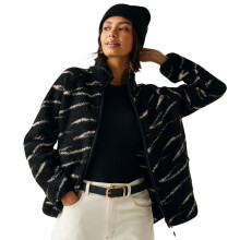 (12, Black/Light Vanilla) Regatta Womens Frankie Borg Full Zip Fleece