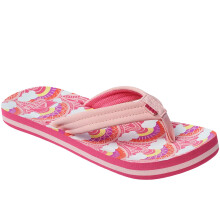(4 UK, Rainbows & Clouds) Reef Childrens Kids Ahi Summer Beach Pool Sandals Thongs Flip Flops