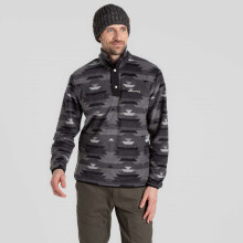 (S, Dark Iron) Craghoppers Mens Dewlish Insulating Overhead Half Zip Poppers Fleece