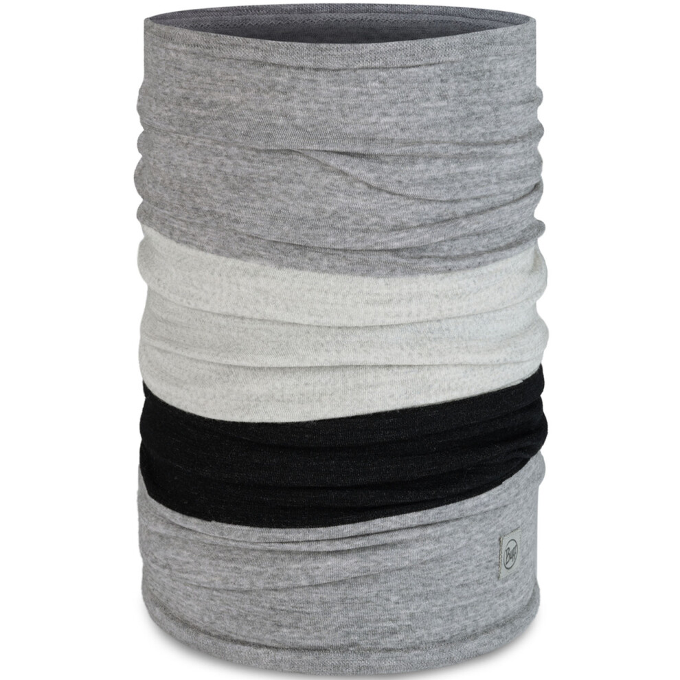 Buff (One Size, Greyish) Unisex Merino Wool Colourblock Move Tubular Bandana Scarf