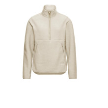 (S, Oyster) Jack Wolfskin Womens Lite Curl Half Zip Fleece