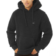 (M, Black) Bench Mens Jerry Borg Pullover Teddy Bear Fleece Hooded Sweatshirt Hoody Hoodie