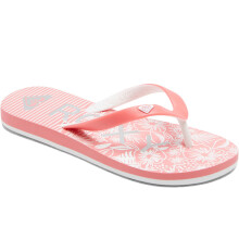 (11.5K UK, Red White) Roxy Girls Tahiti Floral Summer Beach Holiday Sandals Flip Flops