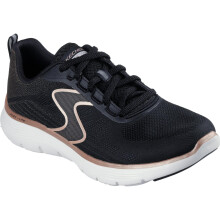(5.5 UK, Black / Rose Gold) Skechers Womens Flex Appeal Luxe Glow Trainers