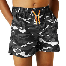 (3-4 Yrs, Black Camo) Regatta Kids Boys Skander III Elasticated Swim Swimming Shorts
