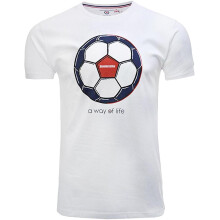 Lambretta Mens Football Cotton Short Sleeve Crew Neck T-Shirt Top Tee