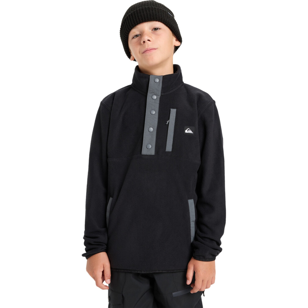 Quiksilver (10 Yrs, Black) Kids No Destination Half Zip Fleece