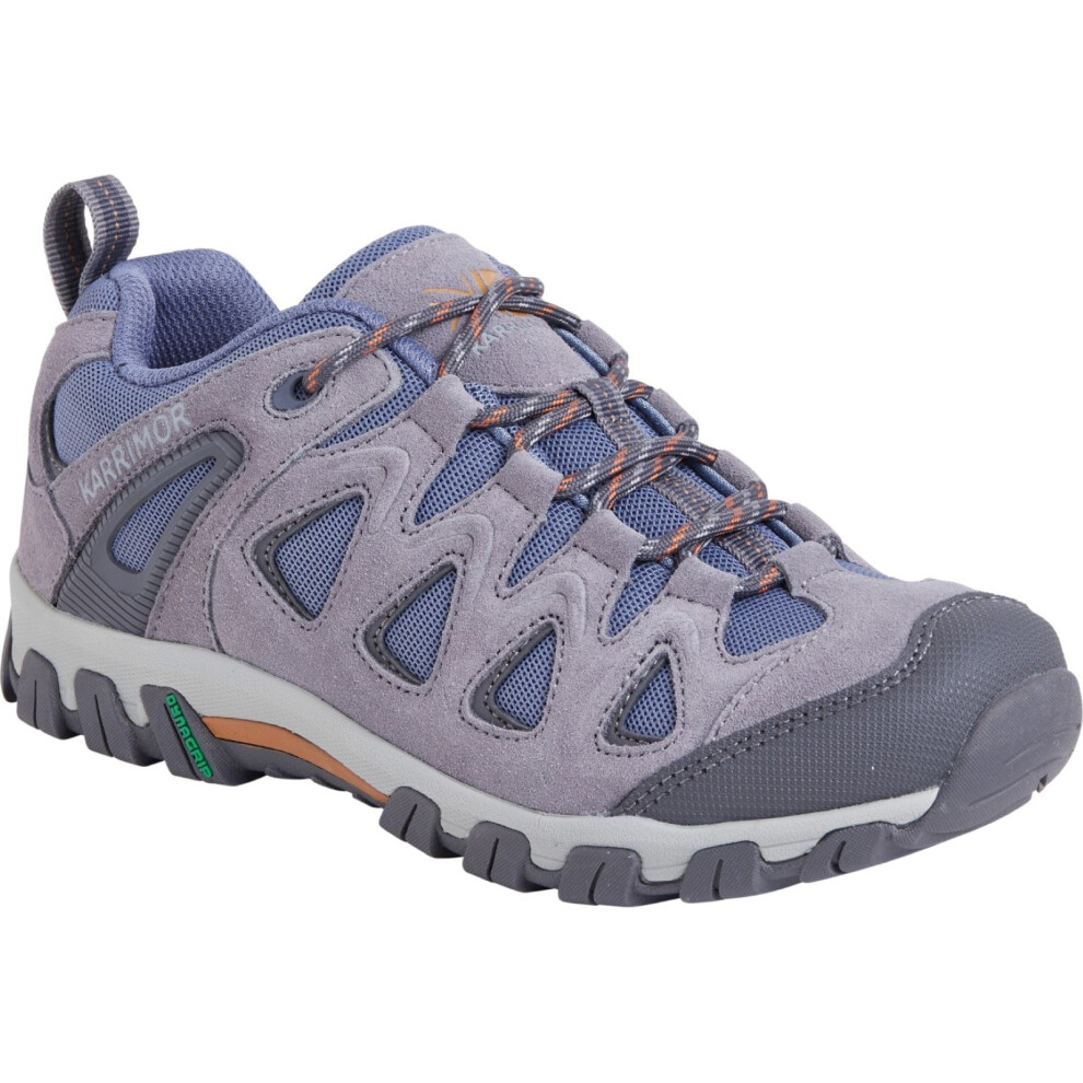 Karrimor (8 Uk, Grey/Orange) Womens Supa 5 Suede Walking Shoes
