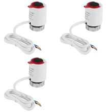 3X 230V Normally Closed NC M30x1.5mm Electric Thermal Actuator for Underfloor Heating TRV Thermostatic Radiator Valve