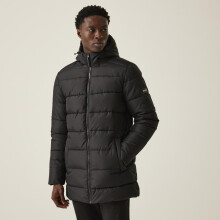 (L, Black) Regatta Mens Laviver Hooded Warm Winter Outdoor Padded Jacket Coat