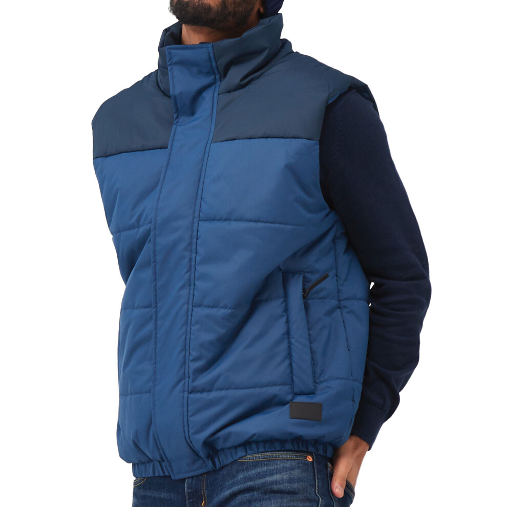 Regatta Mens Hawfinch Warm Winter Weatherproof Baffled Bodywarmer Gilet - Navy