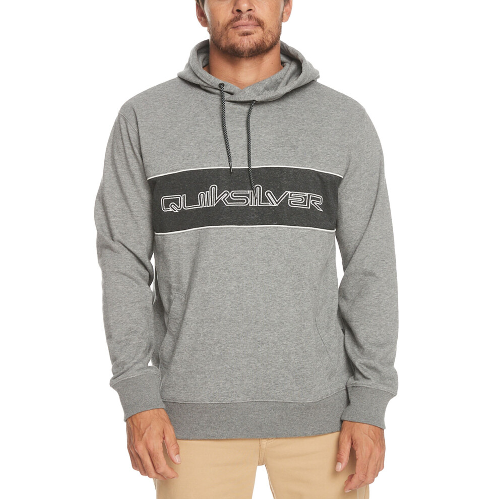 Quiksilver (M, Dark Grey) Mens Bold Omni Pullover Hoody Sweatshirt Jumper Hoodie