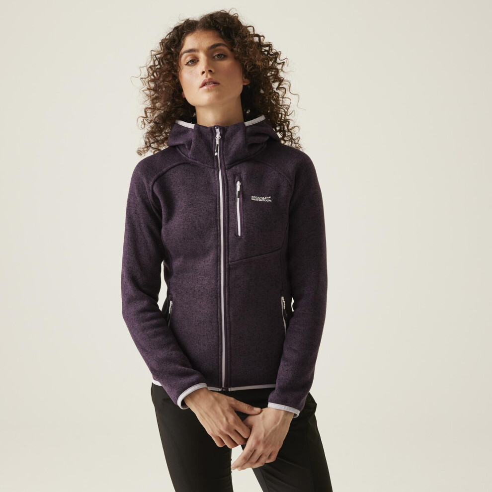 Regatta (10, Deep Plum) Newhill Full Zip Hooded Warm Winter Walking Fleece Jacket