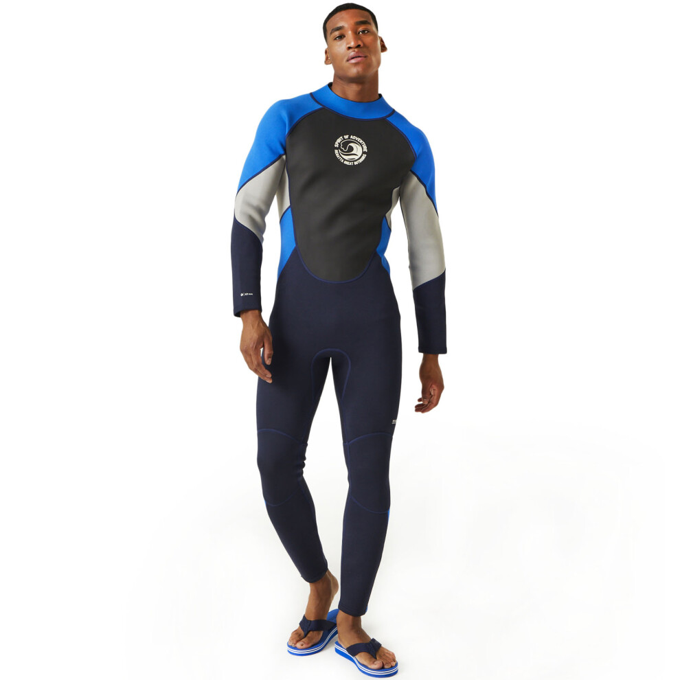 Regatta (L/Xl, Navy Oxford Blue) Mens Back Zip Outdoor Surfing Full Length Wetsuit - Navy Oxford Blue