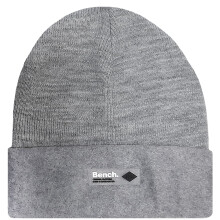 (One Size, Grey Marl) Bench Mens Bunson Warm Winter Turned Up Knitted Beanie Hat